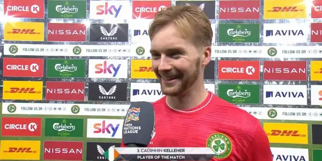 Caoimhin Kelleher speaks after Ireland victory