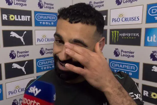 Mo Salah couldn't hide his glee at Man City dropping points again