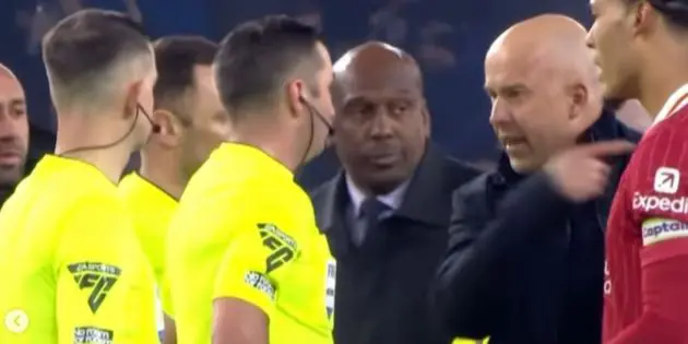Arne Slot and Michael Oliver's post match red card incident