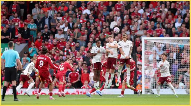 Dominik Szoboszlai's stunning free kick gave Liverpool victory over Arsenal