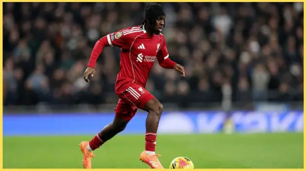 Jeremie Frimpong was substituted against Spurs half an hour after coming on
