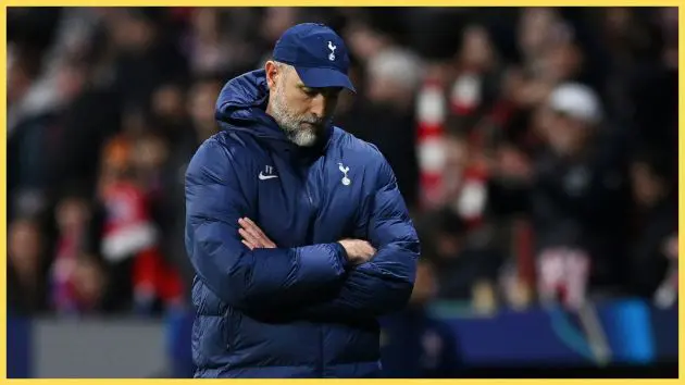 Igor Tudor, Interim Manager of Tottenham Hotspur, looks dejected