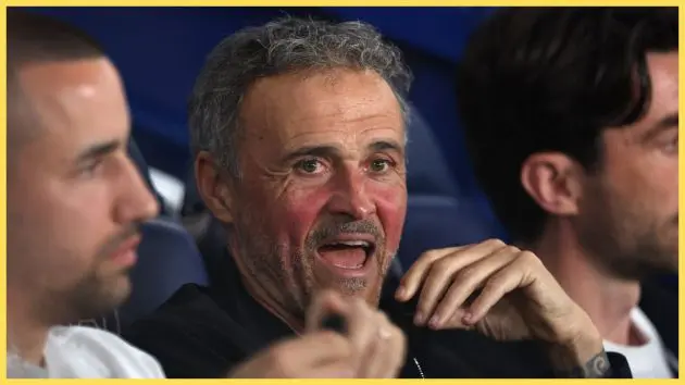 Luis Enrique, Head Coach of Paris Saint-Germain, looks on prior to the UEFA Champions League 2025/26 Quarter-Final First Leg match between Paris Saint-Germain FC and Liverpool FC at Parc des Princes