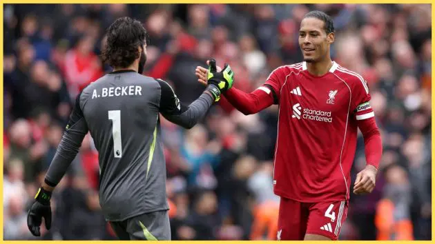 Virgil van Dijk has said he isn't worried by rumours of a potential Liverpool exit for Alisson Becker