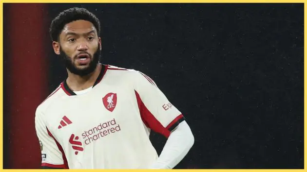 e Gomez of Liverpool during the Premier League match between Bournemouth and Liverpool at Vitality Stadium