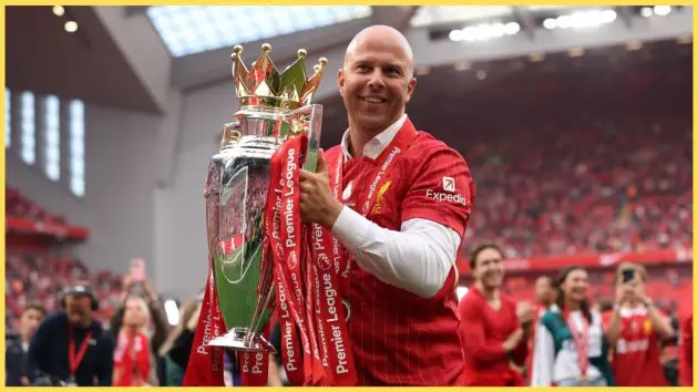 Arne Slot won the Premier League with Liverpool in 2025