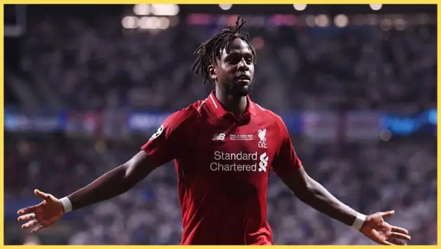 Divock Origi celebrates scoring in the 2019 Champions League final